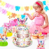 【hot】 Cartoon Flowers Birthday Backdrops Display Jungle Baby Shower Decorations ！