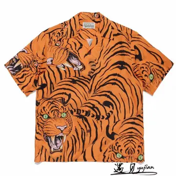 Geometric Tiger Hawaiian Shirt For