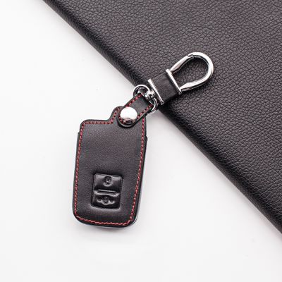 ♈℡ 2020 Popular Leather Car Key Cover For Toyota Auris Camry RAV4 Avalon Yaris Verso 2012-2018 Smart 2 Button Key Protector Case