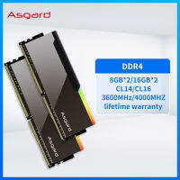 Asgard gi DDR4 RGB RAM 16GB 32GB 3600MHz 4000MHz เลือก B-Die CL14 CL16หน่วยความจำ RAM โต๊ะการออกแบบกระจกหน่วยความจำ