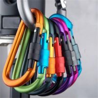 【CW】 1/2/5pcs Dia 8mm Colorful Alloy Multi-function Mountaineering Buckle With Lock Camping