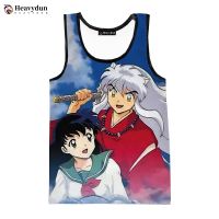 2023 Unisex Anime Inuyasha Fashion Summer Men Tank Tops Sleeveless Spring Harajuku Personality 3D Printed Beach Tops Tees