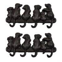 Cast Iron Dog Hook, Behind Door Idyllic Vintage Coat Wall Creative Classical Nordic Style Decoration,Antique Hook(2 PCS)