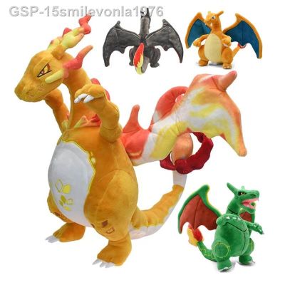 ☂15smilevonla1976ฟิกเกอร์ตัวละครอนิเมะเด Pelúcia Pokémon Tamanho Grande Infantil Charizard ตุ๊กตาตุ๊กตาสัตว์ต่างๆ Ação Modelo Boneca Grande Presente Brinquedos Natal