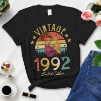 Vintage Retro 1992 Outfits Tshirt 30Th 30 Years Old Birthday Clothing Tshirt Causal