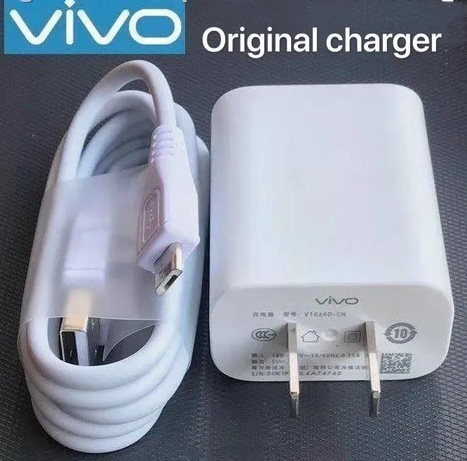 Vivo 5V 2A Original Quick Fast Charger Flash Charger Micro Android Data USB Cable Charging Dual