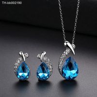 ﺴ✸№ Fashion Silver Color Necklace Earrings Cubic Zirconia Jewelry Sets Elegant Crystal Zircon Jewelry Women Wedding Jewelry Set