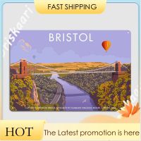 Bristol Clifton สะพานแขวนโลหะแผ่นโปสเตอร์แผ่นโลหะตลกคลับบาร์ผนังถ้ำดีบุกป้ายโปสเตอร์ 20 * 30 ซม