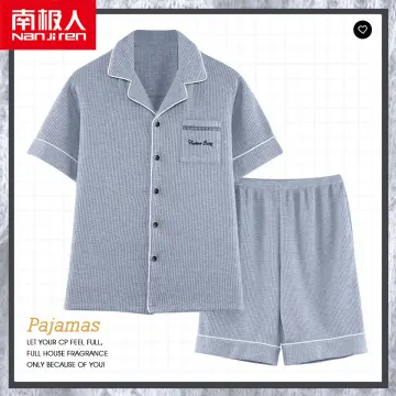 Men Comfortable Pyjamas Oversize 4XL 5XL 90kg Short Sleeve
