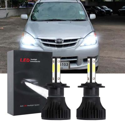 หลอดไฟหน้า LED 6000K สีขาว สําหรับ Toyota Avanza (F600) ปี 2003-2011 2 ชิ้น รับประกัน 10 เดือน