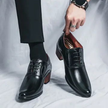 Men's no best sale heel formal shoes