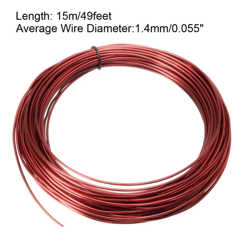 1.5mm Dia Magnet Wire Enameled Copper Wire Winding Coil 32.8' Length