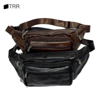 THAILEATHERGOODS กระเป๋าคาดเอว-คาดอก หนังแท้ (รุ่น 6ช่องซิป)