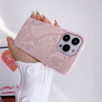 {Doudou Plush} เคสโทรศัพท์หนังงูสีทองหรูหราสำหรับ iPhone 15 14 Plus 13 11 12 Mini Pro XS Max 7 8คิ้วหนัง Pu อ่อนนุ่มปกหลัง