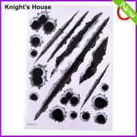 Knights House New Creative Car styling 3D ปืนกระสุนกระสุนปลอมภาพสติกเกอร์รถตลก