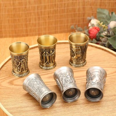 【CW】♦♦  Metal Egyptian Shot Glass Wine Cup Personalized Sip Drinking Drop Proof Bar Goblet 30ML  for whiskey