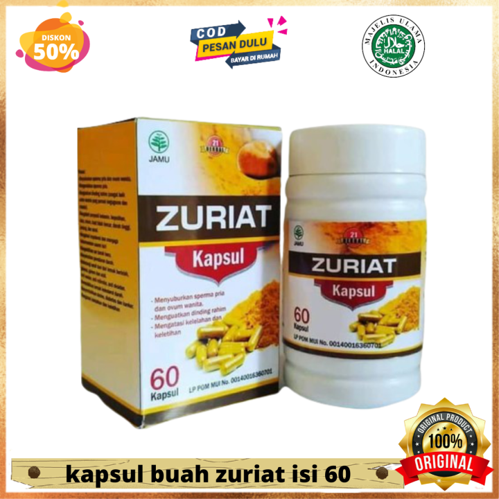 Kapsul Buah Zuriat Herbal 21 Promil Zuriyat 60 Kapsul | Lazada Indonesia