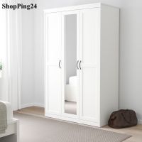 ตู้เสื้อผ้า SONGSANDGE 2 บานทึบ 1 บานกระจก ขนาด  120x60x191 ซม. Wardrobe  SONGSANDGE   2 solid doors, 1 glass door  120x60x191 cm