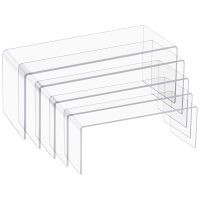 5 Pack Clear Display Risers, 5ขนาดเครื่องประดับจอแสดงผล Riser ชั้นวางตู้โชว์ติดตั้งสำหรับเค้ก,Display