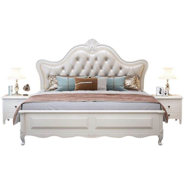 XBN Modern luxury solid wood bedframe, Euro US American stylish Nordic