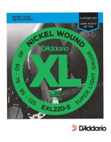 DAddario  EXL220-5 สายกีตาร์เบส 5 สาย แบบนิกเกิล ของแท้ 100% (Super Light 5-String, 40-125) ** Made in USA **