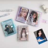 MINKYS Kawaii Glittery 3 inch Portable Mini Photocards Collect Book Cards Kpop Photo Organizer Storage Book School Stationery