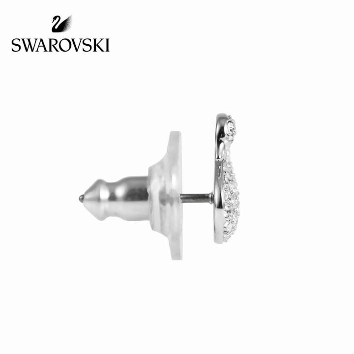 swarovski-stud-earrings-swan-pave-swan-simple-fashion-stud-earrings-womens-fine-jewelry-สวารอฟสกี้-ต่างหูเม็ดเดี่ยว-swan-pave-swan-ต่างหูแฟชั่นแบบเรียบง่ายth