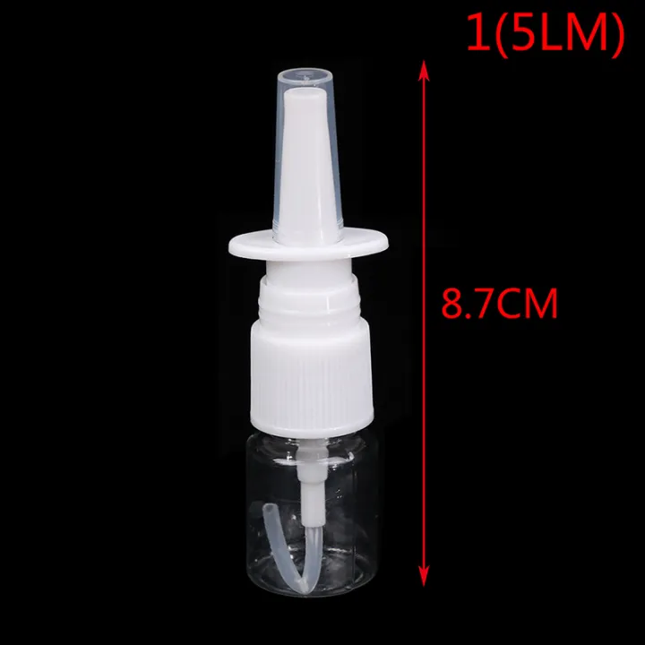 3pcs 15ml Clear Empty Plastic Nasal Spray Bottles Pump Sprayer Mist