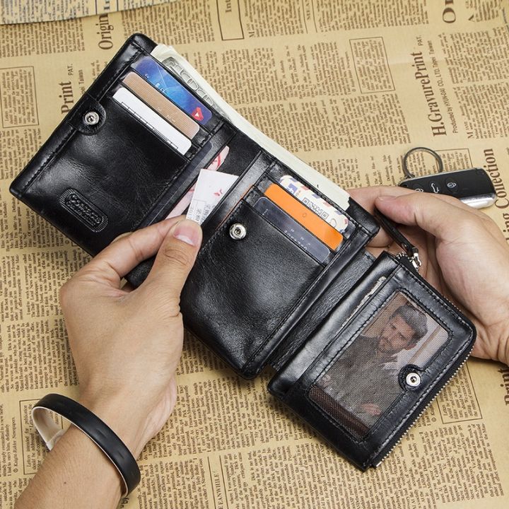 layor-wallet-ติดต่อ39-s-หนังวัวแท้ผู้ชายกระเป๋าสตางค์พับกระเป๋าสตางค์การออกแบบแฟชั่นแบรนด์กระเป๋า-id-ผู้ถือบัตรที่มีกระเป๋าซิปเหรียญ