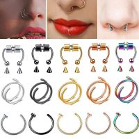 316L Stainless Steel Magnetic Septum Fake Nose Rings for Women Men Non pierced Nose Hoop Tragus Falso Piercing Nez Body Jewelry