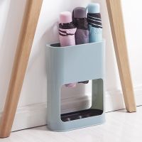 Umbrella Stand Rack Solid Color Umbrella Draining Can Storage Holder Shelf For Home Hallway Entryway Office 4 Hole Holder Bathroom Counter Storage