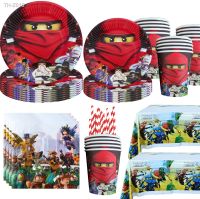▧▲ New Legoing Birthday Party Decor Ninja Aluminum Foil Latex Balloon Decor Tableware Backdrops Party Supplies Toys for Boy Gift