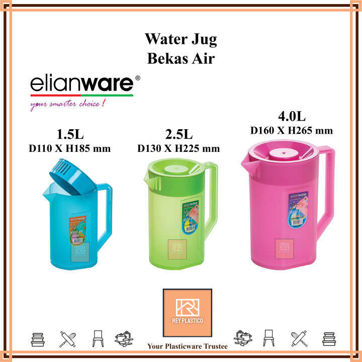Elianware E84 1.5L / E85 2.5L / E86 4L BPAFree Plastic Hot Water