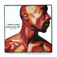 Tupac Shakur ทูแพ็ก ชาเคอร์ เจ้าพ่อ แร็พเปอร์ 2Pac Rapper Hip hop รูปภาพ​ติดผนัง pop art พร้อมกรอบและที่แขวน ฮิปฮอป กรอบรูป แต่งบ้าน ของขวัญ