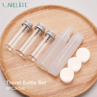 ชุดขวดน้ำสำหรับเดินทาง Uareliffe 8ชิ้น/เซ็ต,ขวดขวดใส่มาสคาร่าใสสามารถเติมใหม่ได้ขวดโลชั่นแชมพูที่มีส่วนประกอบสำคัญอาบน้ำภาชนะใส่เจลสเปรย์ฉีดน้ำเครื่องสำอางหม้อครีมทาหน้าภาชนะบรรจุของเหลวแบบพกพาชุดกดสิวสำหรับการเดินทางธุรกิจโรงแรม