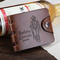 【CW】 Leather Men Wallets Male Money Hasp Hollow Out Small Wallet Clutch Purse Card Holder Coin