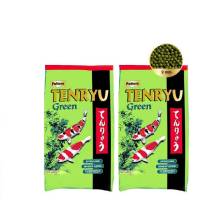 Tenryu Green เทนริวกรีน อาหารปลาคาร์ฟเทนริวกรีน เม็ด 2 ม.ม., 4 .ม.ม ขนาด 1.5 กก. x จำนวน 2 ถุง