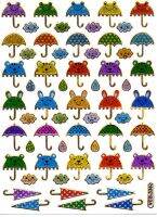 สติกเกอร์ร่ม umbrella สีสันสดใส การ์ตูน น่ารัก สำหรับเด็กพัฒนากล้ามเนื้อ สำหรับติดพื้นผิวที่ต้องการ ขนาด 13cm X 10cm ST281