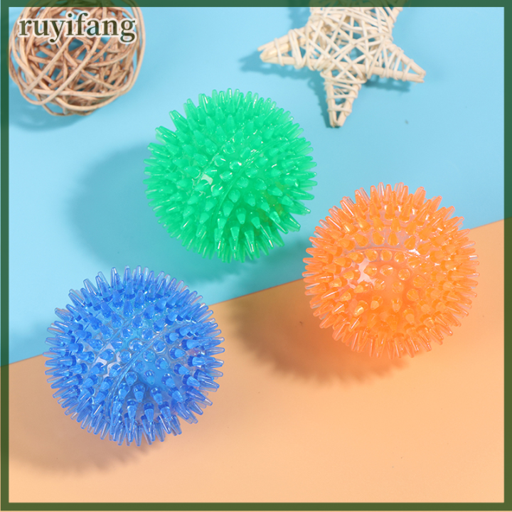 ruyifang-ของเล่นสุนัขยางเด้งฟันลอยทำความสะอาดฟัน-spiky-flake-ball-ของเล่นสุนัข