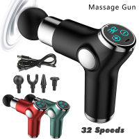 Portable Mini LCD Electric Massage Deep Tissue Percussion Muscle for Body Neck Relaxation Massager Fascia for Fitness