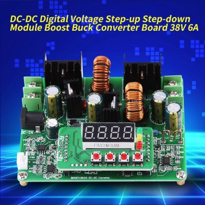DC-DC แรงดันไฟฟ้าดิจิตอล Step-up Step-down โมดูล Boost Buck Converter Board 38V 6A