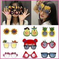 SUN BOX โดนัท การเฉลิมฉลองวันหยุด ตลกดี ตกแต่ง แว่นตาวันเกิด ปาร์ตี้ อุปกรณ์ประกอบฉากเซลฟี่ แว่นตากันแดด