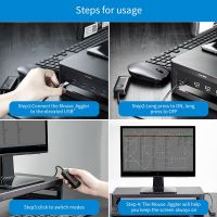 VAYDEER Mouse Jiggler Mouse Mover Supports Multi-Track Simulate Mouse Movement To Prevent Entering Sleep Mode, USB