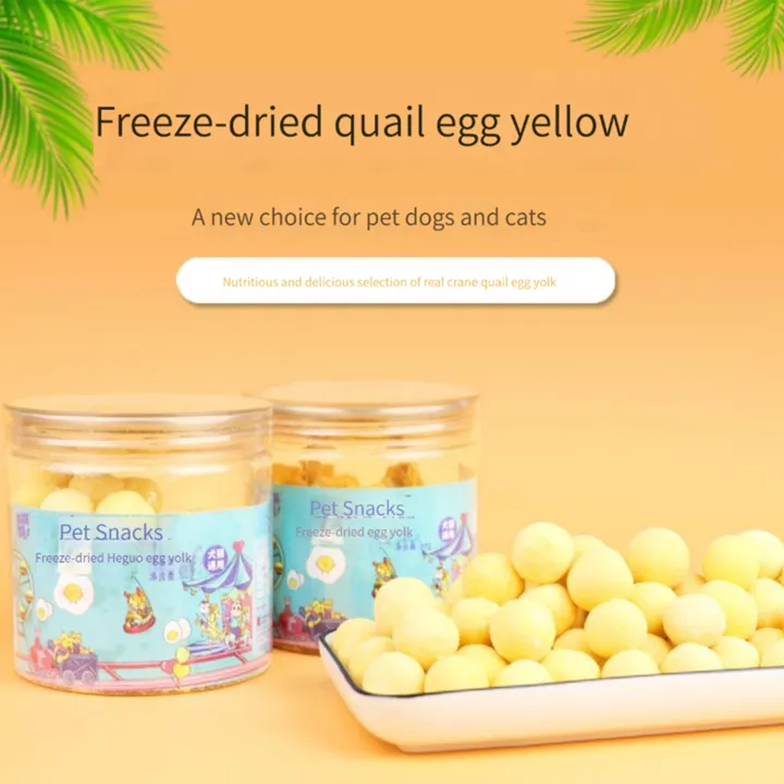 Pet Treats Quail egg yolk freezedried cat snacks fattening kitten