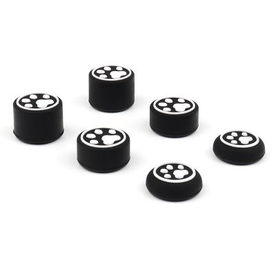 6Pcs Cat Paw Thumb Stick Grip Cap Cover for PS3/PS4/PS5 / Xbox One / Xbox 360 Controller Joystick Case Parts Kits (A)