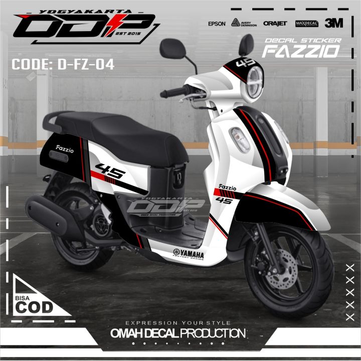 Decal Sticker Yamaha Fazio Full Body Decal Motor Motif Terbaru Lucu