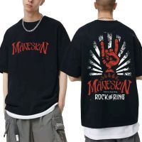 Maneskin Best Rock Am Ring Graphic T-Shirt Italian Punk Rock Band Tshirt Men Oversized Tees Unisex Quality Cotton T Shirt