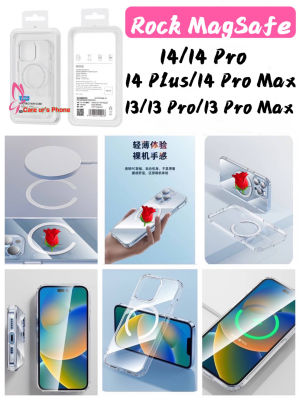ของแท้ Rock Magsafe เคสแม่เหล็ก Case For iPhone14/14 Pro/14 Pro Max/14 Plus/13/13 Pro/13 Pro Max เคสแม่เหล็กชาจน์ไร้สายกันกระแทก