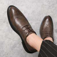 รองเท้าบุรุษอ๊อกฟอร์ด Hcrafted หนังวัวแท้ Brogue รองเท้าชุดเดรสคลาสสิกรองเท้าทางการธุรกิจผู้ชาย