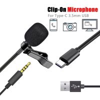 【jw】❁  Lavalier 3.5mm Microphone USB Condenser Computer Lapel Clip-on Type C Mic